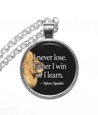 Halsband Brons Silver Citat Quote Nelson Mandela Inspiration