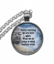 Halsband Brons Silver Citat Quote Buddha