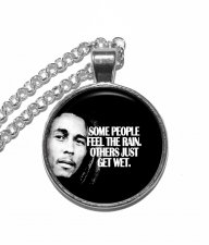 Halsband Brons Silver Citat Bob Marley Reggae Jamaica