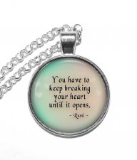 Halsband Brons Silver Citat Quote Rumi Inspiration Poet Mystiker