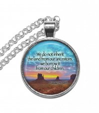 Halsband Brons Silver Navajo Indian Ordspråk Proverb Inspiration