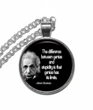 Halsband Brons Silver Citat Quote Albert Einstein Geni