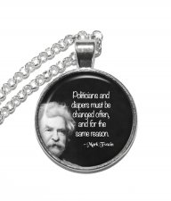 Halsband Brons Silver Mark Twain Citat Quote Kloka Ord Livsstil