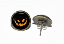 Örhängen Brons Halloween Nickelfria Stift Studs Pumpa Lykta Jack-O'-Lantern