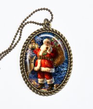 Halsband Kulkedja Statement Jultomten Santa Claus Jul Christmas