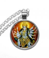 Halsband Brons Silver Kali Hinduism Gudinna Dödsgudinna