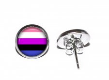 Örhängen Brons Rostfritt stål Gender fluid Flagga LGBTQ