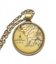 Halsband Nickelfritt Brons Silver Middle Earth Karta Sagan om ringen Tolkien
