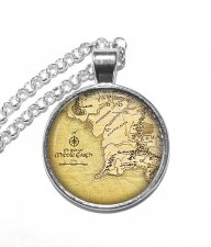 Halsband Nickelfritt Brons Silver Middle Earth Karta Sagan om ringen Tolkien