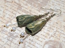 Örhängen Polymer Unika Handgjorda Sötvattenspärlor