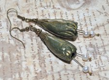 Örhängen Polymer Unika Handgjorda Sötvattenspärlor