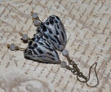 Örhängen Design Ädelsten Labradorit OOAK Polymer-lera Rustika