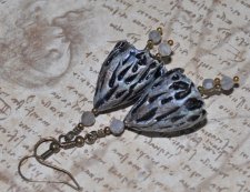 Örhängen Design Ädelsten Labradorit OOAK Polymer-lera Rustika