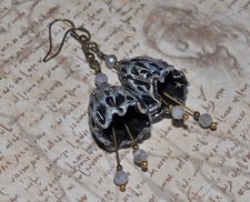 Örhängen Design Ädelsten Labradorit OOAK Polymer-lera Rustika