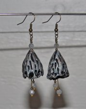 Örhängen Design Ädelsten Labradorit OOAK Polymer-lera Rustika