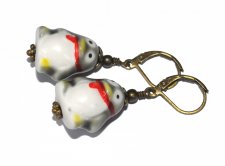 Örhängen Nickelfria Brons Brisyr Porslin Pingvin