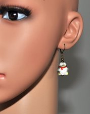 Örhängen Nickelfria Brons Brisyr Porslin Pingvin