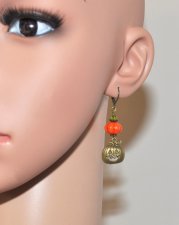 Örhängen Nickelfria Brons Brisyr Pumpa Howlit