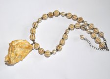 Halsband Återbruk Ostron Guld Boho Unikt