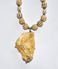 Halsband Återbruk Ostron Guld Boho Unikt