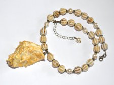 Halsband Återbruk Ostron Guld Boho Unikt