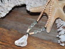 Halsband Ostron Strandfynd Frostat Glas