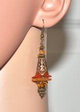 Örhängen Romantik Design Handgjorda Brons Viktoriansk