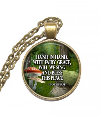Halsband Brons Silver Citat Shakespeare