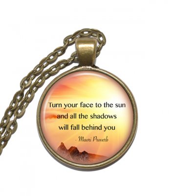 Halsband Brons Silver Maori Ordspråk Proverb Kloka Ord