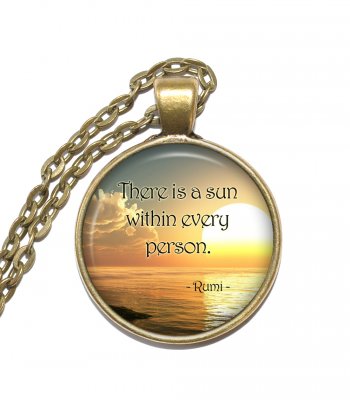 Halsband Brons Silver Citat Quote Rumi Inspiration Inspirational