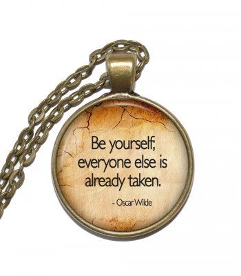 Halsband Brons Silver Oscar Wilde Citat Quote