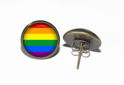 Örhängen Brons Rostfritt stål Pride Flagga LGBTQ