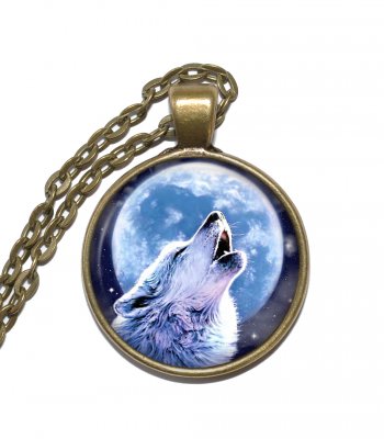 Halsband Nickelfritt Brons Silver Varg Wolf Rovdjur Predator