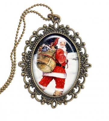 Halsband Kulkedja Statement Jultomten Santa Claus Jul Christmas