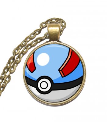 Halsband Brons Silver Pokemon Boll Great Ball Spel Game