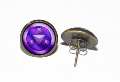Örhängen Brons Rostfritt stål Stift Studs Spirit Medallion Legend of Zelda Ocarina of Time Six Medallions