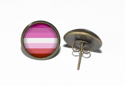 Örhängen Brons Rostfritt stål Lesbisk Flagga LGBTQ