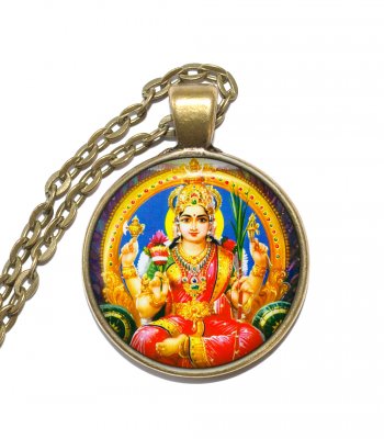 Halsband Brons Silver Parvati Hinduism Gudinna Bergsgudinna