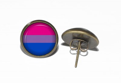 Örhängen Brons Rostfritt stål Bisexuell Flagga LGBTQ