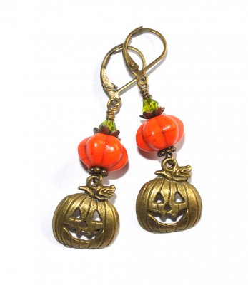 Örhängen Nickelfria Brons Brisyr Pumpa Howlit